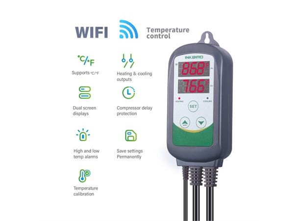 Inkbird WIFI ITC-308S - Trådlös Temperaturkontroller
