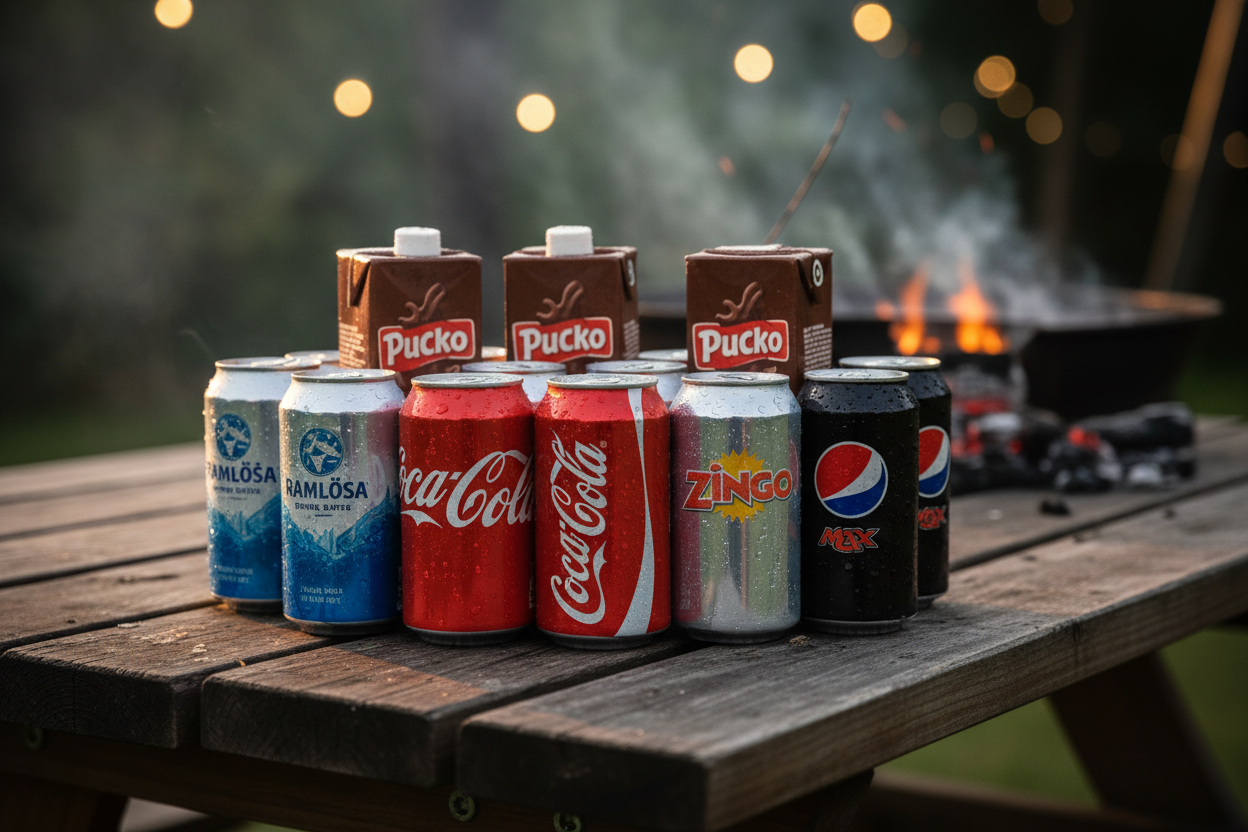 Coca-Cola, Zingo, Ramlösa, Pepsi Max och Pucko