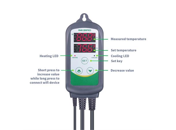 Inkbird WIFI ITC-308S - Trådlös Temperaturkontroller