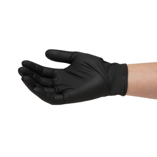 Svarta Nitrilhandskar Puderfri 100 styck