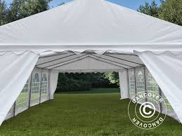 Partytält Original 5x10m PVC, Vit. UTHYRNING!