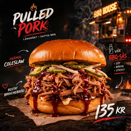 Pulled Pork Burger 135 kr